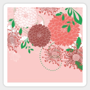 Asian-Inspired Chrysanthemum 3 Sticker